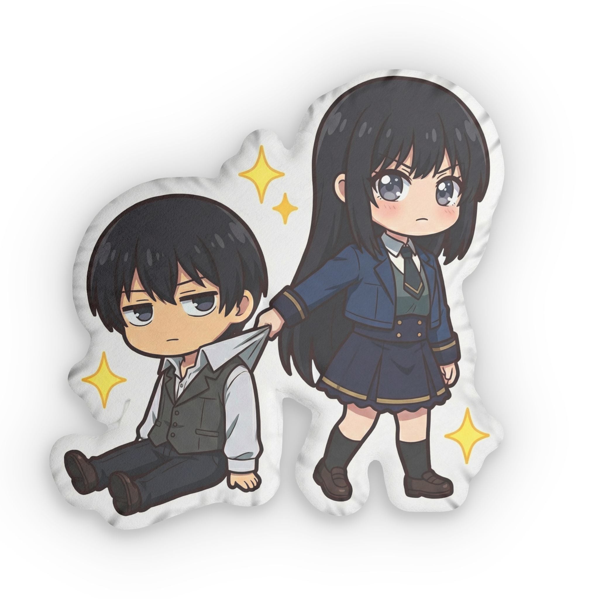 Eminence in Shadow Claire & Cid Kagenou Pillow - Chibi Anime Custom Shaped Plush