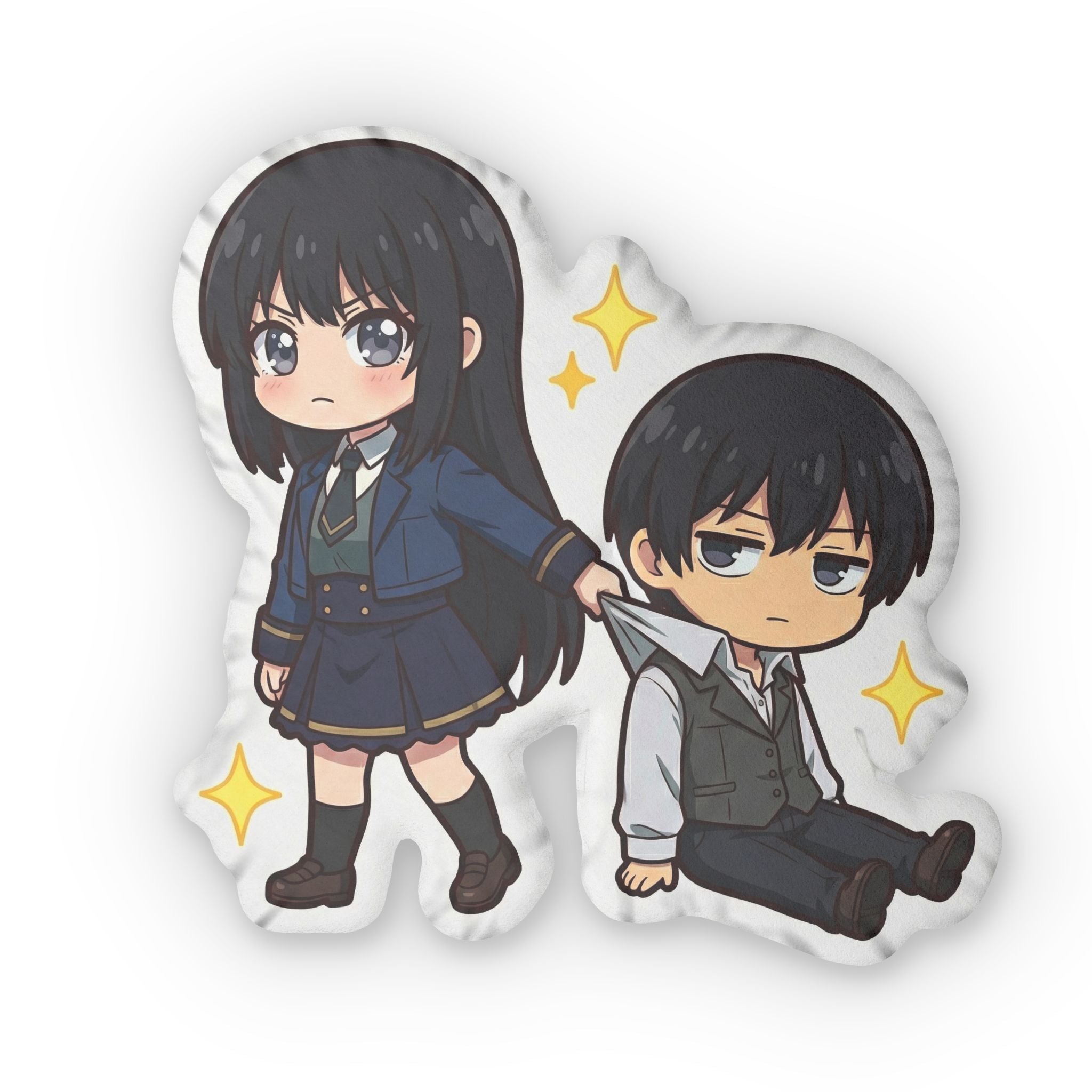 Eminence in Shadow Claire & Cid Kagenou Pillow - Chibi Anime Custom Shaped Plush