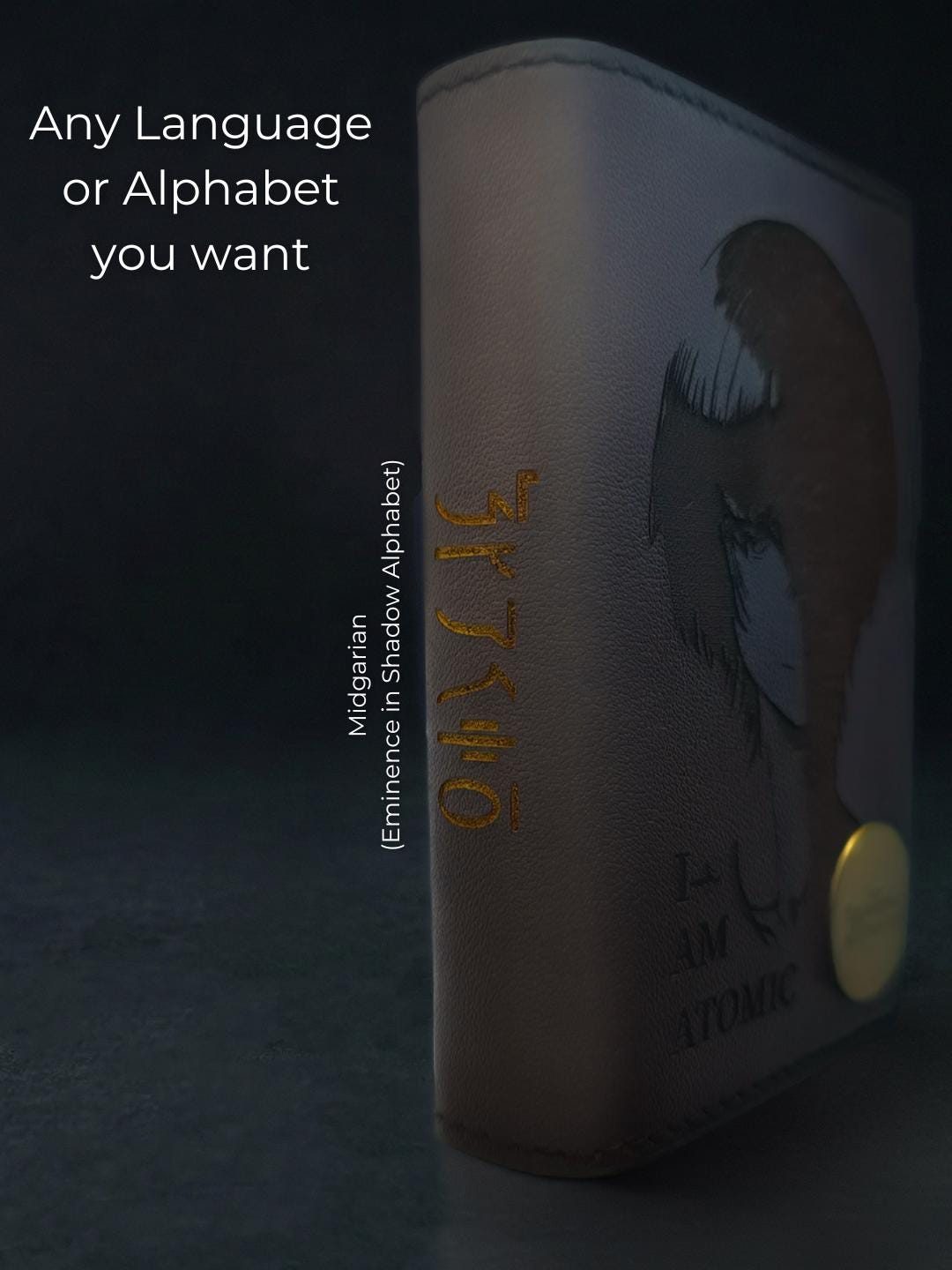 Custom Laser Engraved Leather Wallet - Anime Inspired Personalization - RFID Protected Genuine Leather