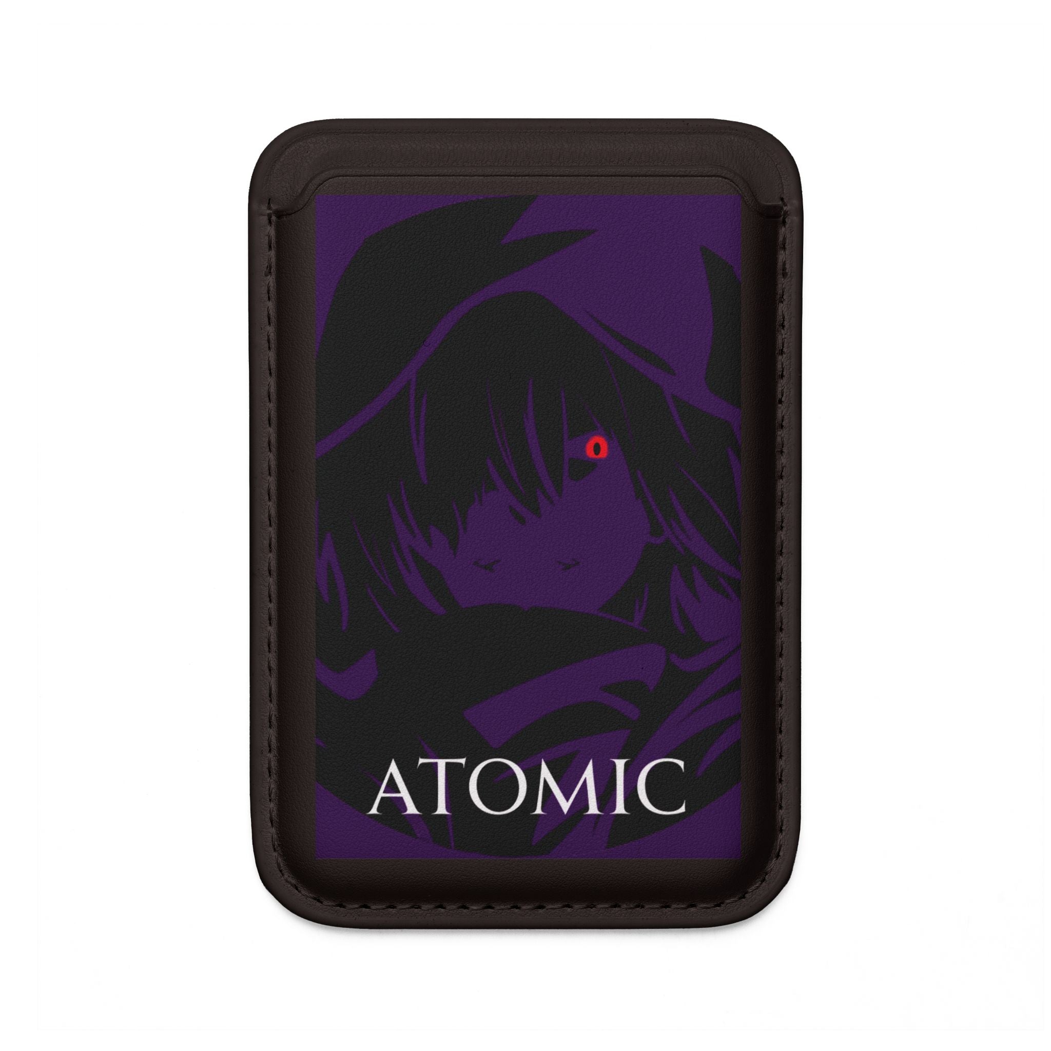 Atomic "Shadow" MagSafe Vegan Leather Wallet - Purple Anime Phone Card Holder