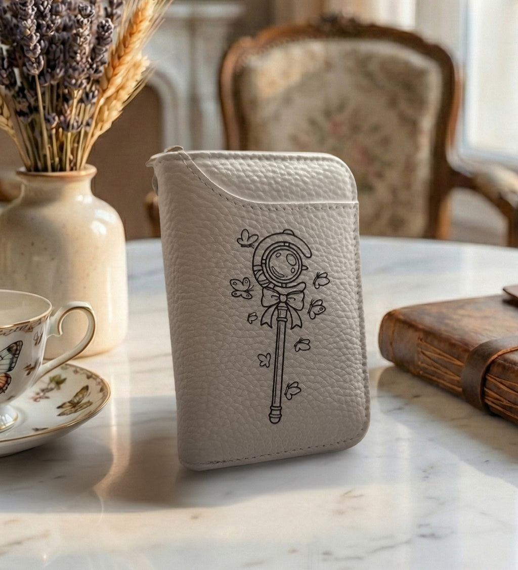 Beyond Journey Custom Wallet | Real Gem & Cowhide | Personalized