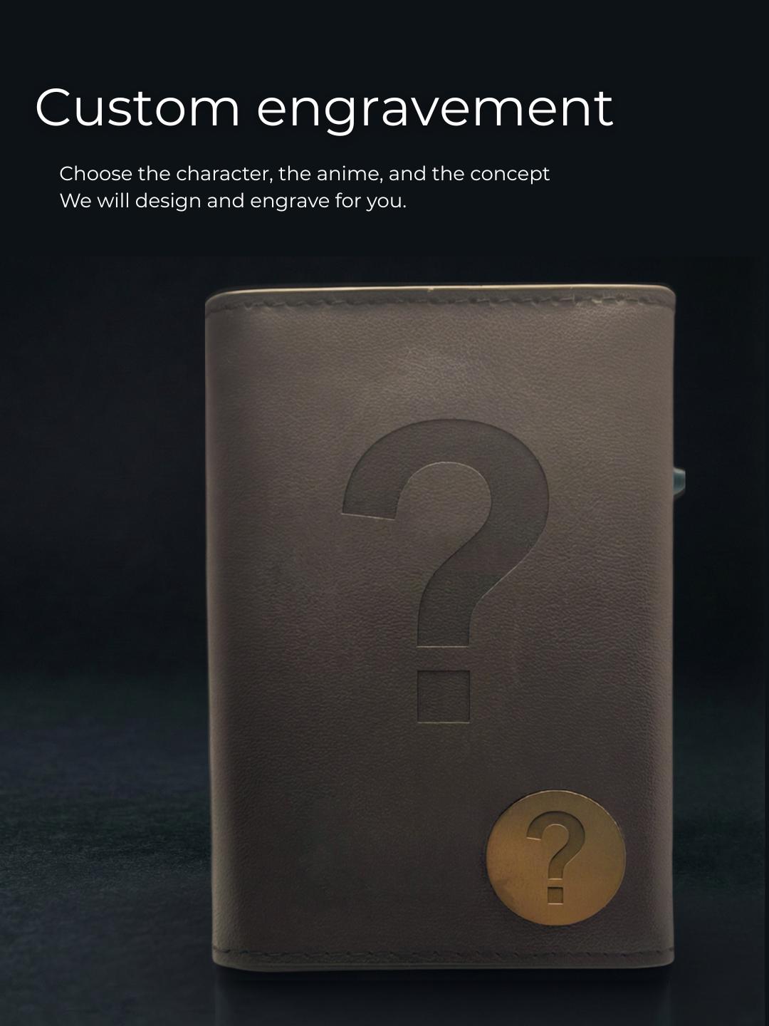 Custom Laser Engraved Leather Wallet - Anime Inspired Personalization - RFID Protected Genuine Leather