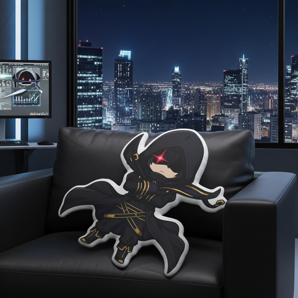 Shadow "Atomic" Chibi Custom Shaped Pillow - The Eminence in Shadow Anime Plush Throw Pillow